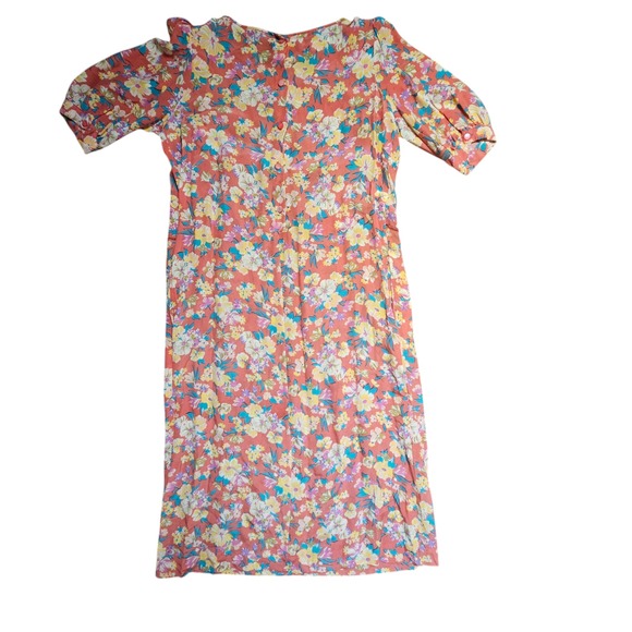 VTG‎ Saks Fifth Avenue 100% Silk Floral Shift Dress Womens 4 Multicolor Garden - Picture 7 of 9